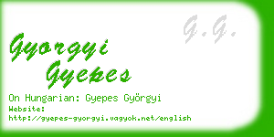 gyorgyi gyepes business card